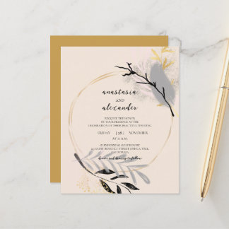 Budget Elegant Wedding invitation. Invitation