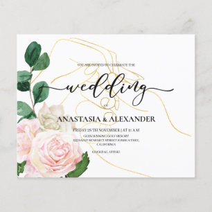 BUDGET/Elegant wedding invitation. Invitation Flye Flyer