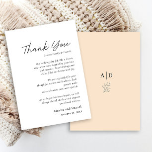 budget elegant wedding thank you cards