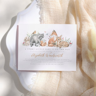 Budget Elegant Woodland Forest Animals Baby Shower