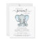 Budget Elephant Blue Baby Boy Shower Invitation