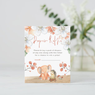 Budget Elephant Hedgehog Diaper Raffle Baby Shower