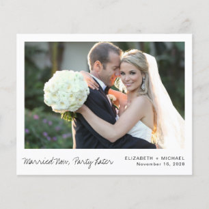 Budget Elopement Photo Wedding Announcement