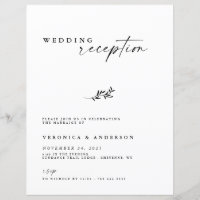 Budget Elopement Reception Wedding Photo Invite