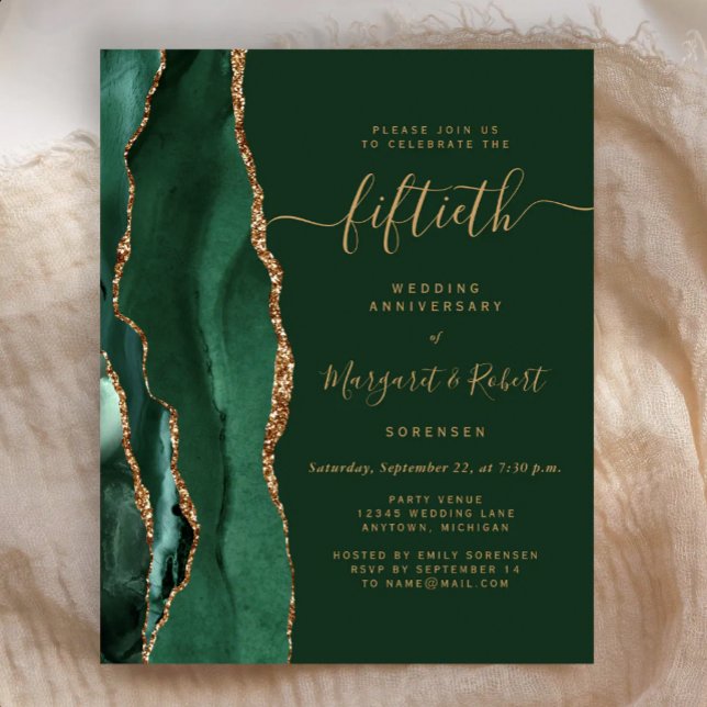 Budget Emerald Agate Gold 50th Anniversary Party (Creator Uploaded)