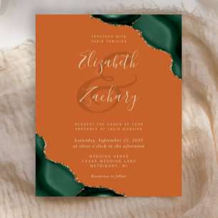 Budget Emerald Green Agate Corners Rust Wedding