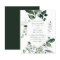 Budget Emerald Green Eucalyptus Wedding Invitation