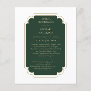 BUDGET Emerald Green Monochrome Text Flyer