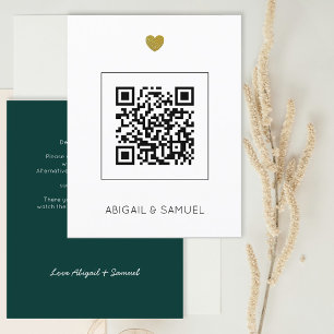 Budget Emerald Green QR Code All in One Wedding