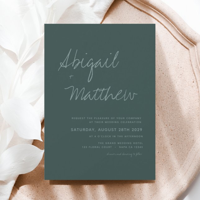 Budget Emerald Green Simple Wedding Invitation Fly Flyer (Creator Uploaded)