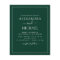 Budget Emerald Green Wedding Modern Typography Fly