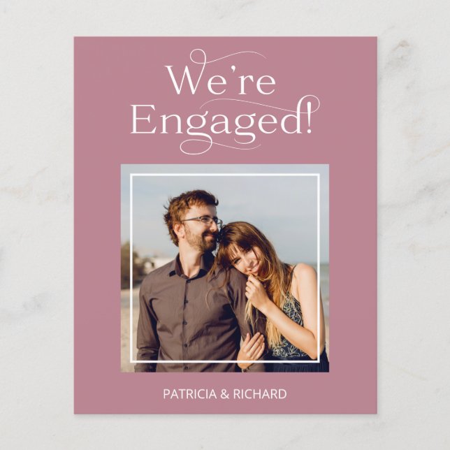 Budget Engagement Announcement Photo Cards (Front)