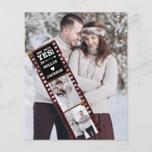 Budget Engagement Announcement Photo She Said Yes