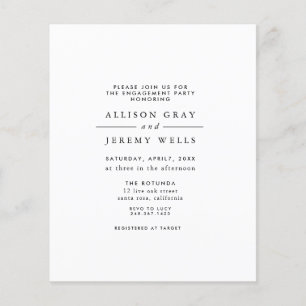 Budget Engagement Party Invitation Flyer