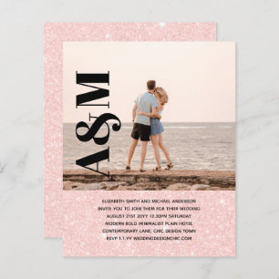 BUDGET Engagement Party Invitation PHOTO BOLD TEX