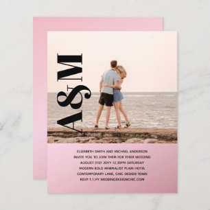 BUDGET Engagement Party Invitation PHOTO BOLD TEX