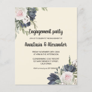 Budget Engagement Party Invitations . Flyer