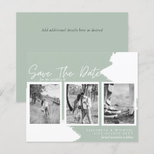 BUDGET Engagement Photo SAVE the DATE Sage Green