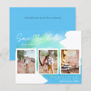 BUDGET Engagement Photo Sky Blue SAVE DATE
