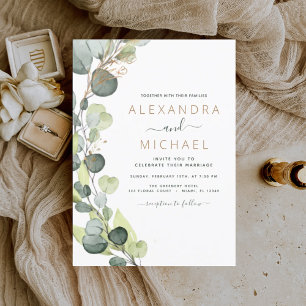 Budget Eucalyptus Botanical Greenery Wedding