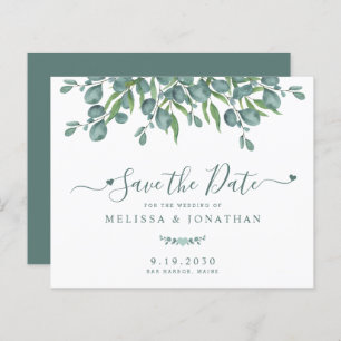 Budget Eucalyptus Botanical Wedding Save The Date