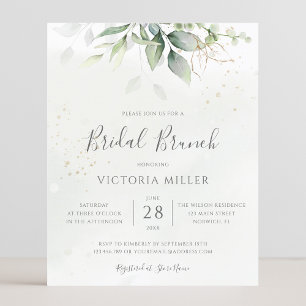 Budget Eucalyptus Bridal Brunch Invitation