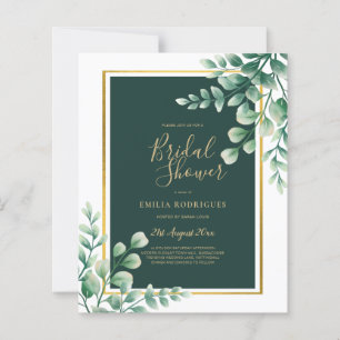 BUDGET Eucalyptus BRIDAL SHOWER Greenery Gold QR C