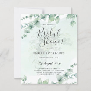 BUDGET Eucalyptus BRIDAL SHOWER Greenery Gold QR C