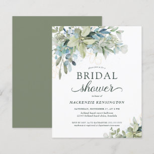 BUDGET Eucalyptus Bridal Shower Invitation
