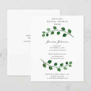 Budget Eucalyptus Bridal Shower Invitation