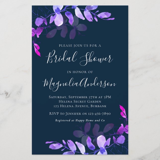 Budget Eucalyptus Bridal Shower Invitation (Front)