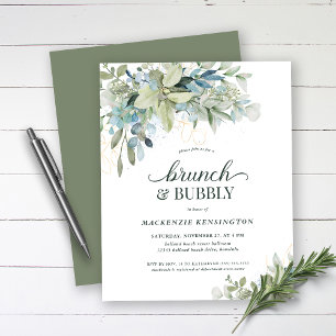 BUDGET Eucalyptus Brunch Bubbly Invitation