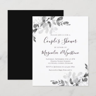Budget Eucalyptus Couple's Shower Invitation