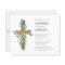 Budget Eucalyptus Cross Christening Invitation