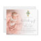 Budget Eucalyptus Cross Photo Christening Invite