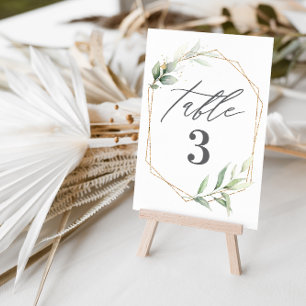 Budget eucalyptus elegant wedding table numbers