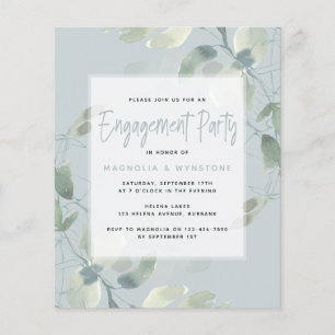 BUDGET Eucalyptus Engagement Party Invitation
