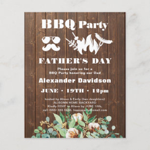 BUDGET Eucalyptus Father's Day BBQ Party Invite