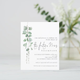 Budget Eucalyptus Future Mrs Bridal Shower Invite