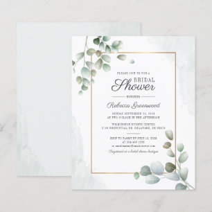Budget Eucalyptus Geometric Greenery Bridal Shower