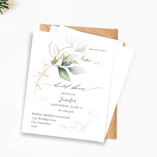 Budget Eucalyptus Glow Gold Greenery Bridal Shower (Creator Uploaded)