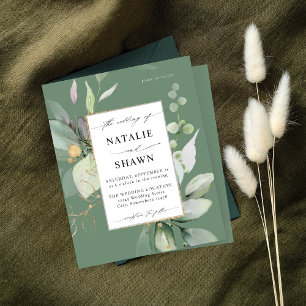 Budget Eucalyptus Glow Gold Greenery Wedding Olive