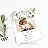 Budget Eucalyptus Glow Photo Save the Date