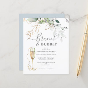 Budget Eucalyptus Gold Dusty Blue Bridal Shower