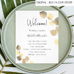Budget eucalyptus golden wedding program<br><div class="desc">A modern,  elegant,  wedding program,  timeline.  White background,  decorated with golden eucalyptus,  sprigs. Personalise and add your names and wedding details. Black coloured letters.  If you have more text it's possible to reduce the line space and also add text on the back.</div>