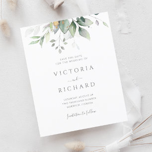Budget Eucalyptus Green Foliage Save The Date