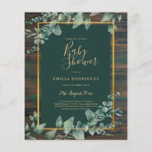 BUDGET Eucalyptus Greenery BABY SHOWER Rustic