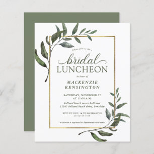 Budget Eucalyptus Greenery Bridal Shower Luncheon
