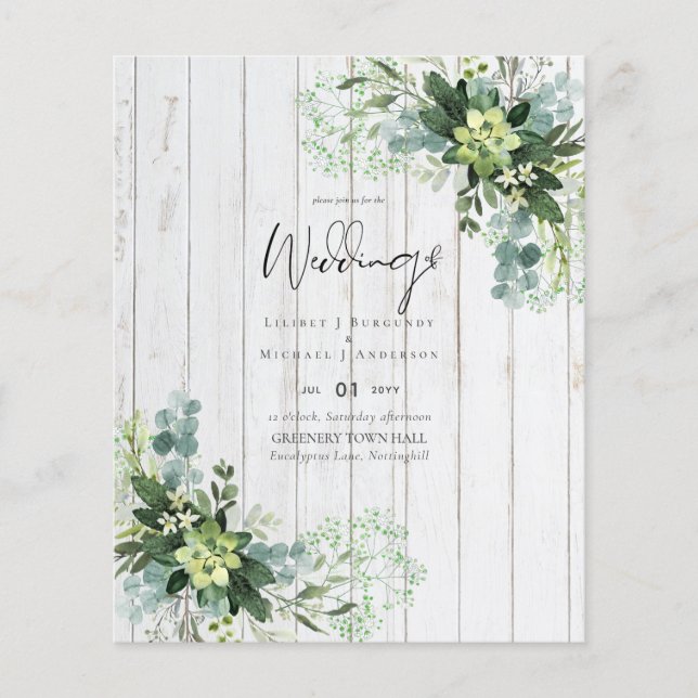 BUDGET  Eucalyptus Greenery Foliage Wedding (Front)