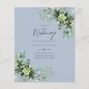 BUDGET Eucalyptus Greenery Foliage Wedding Flyer